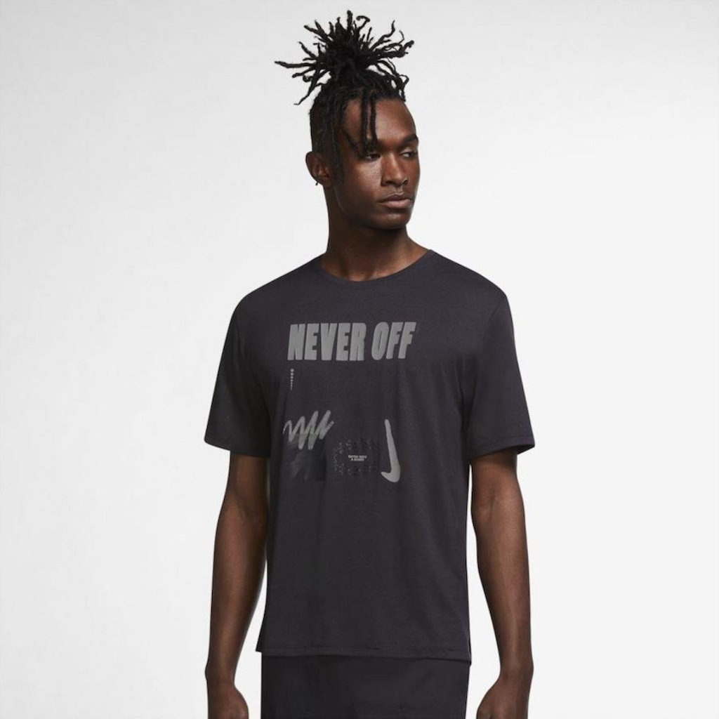 Camiseta Nike Dri-Fit Wild Run Miler - Masculina - Foto 1