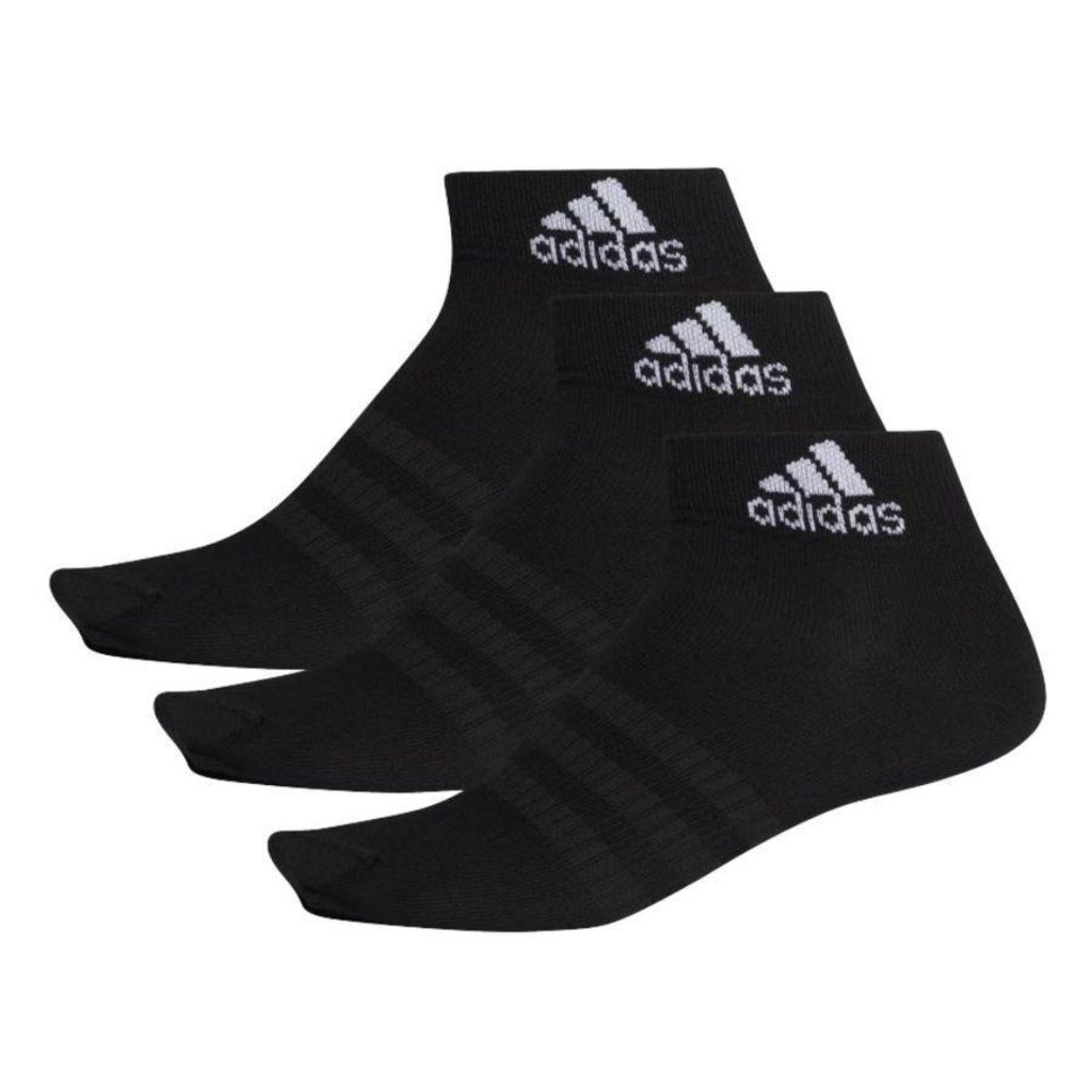 Kit Meias adidas Ankle Unissex - Preta - adidas - Foto 1
