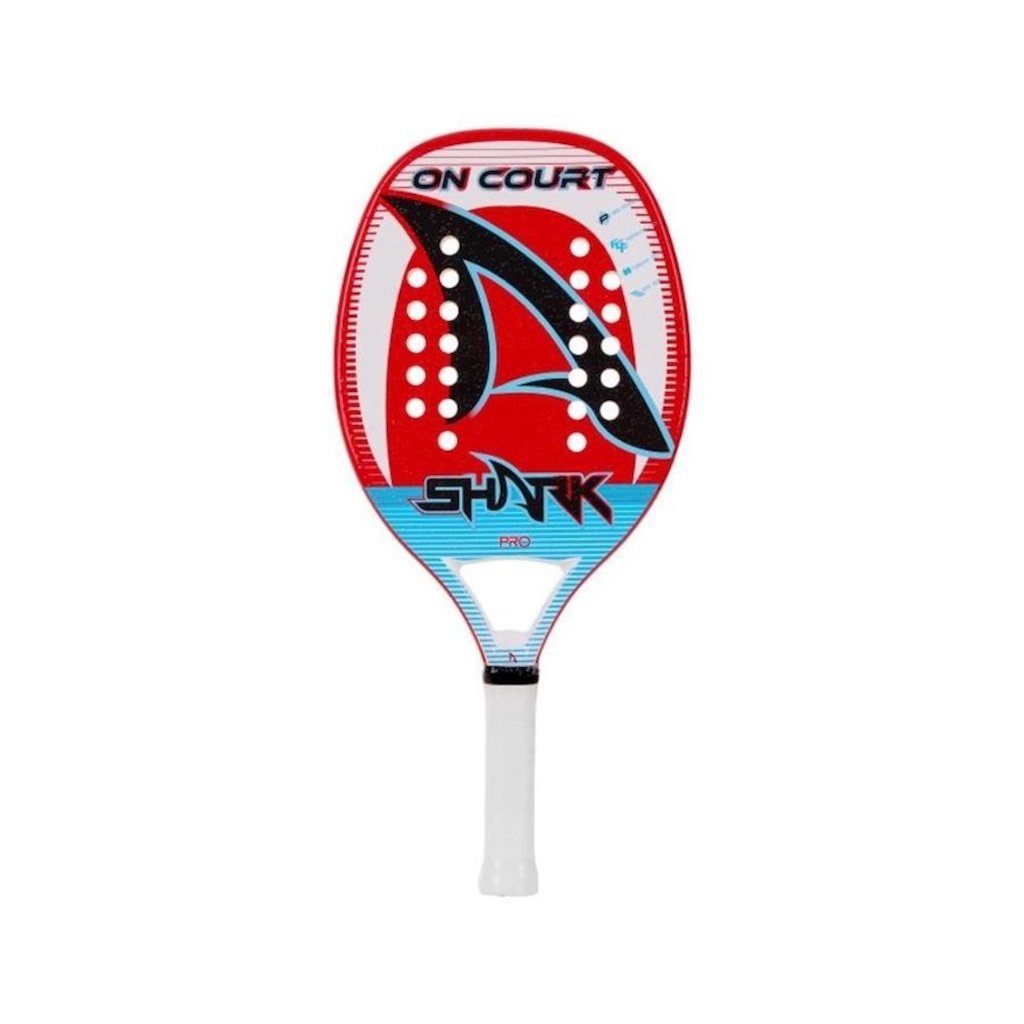 Raquete Beach Tennis Shark On Court 2022 Carbono Fibra + Capa