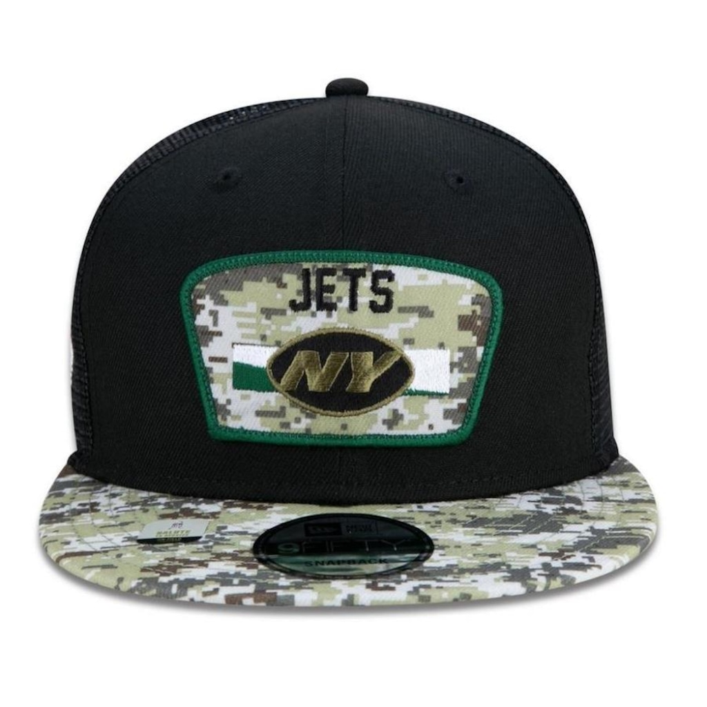 Imagem 3 do produto Boné Aba Reta New Era New York Jets 950 NFL 21 Salute Service - Snapback - Adulto
