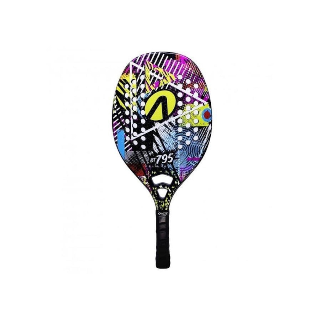 Raquete Beach Tennis Acte Bt 795 100% Carbono - 48 Furos - Foto 1