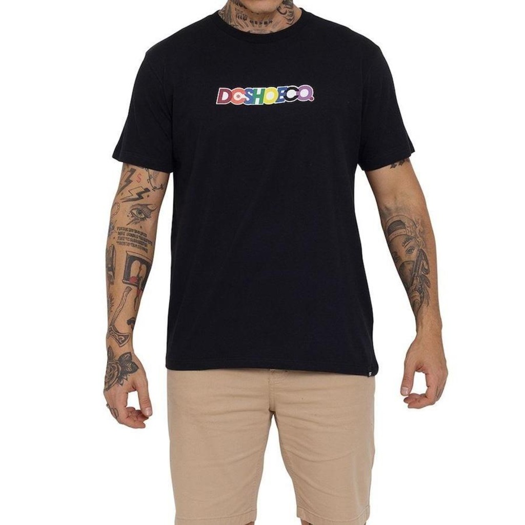 Camiseta DC Shoes Shoe Co Stacks - Masculina