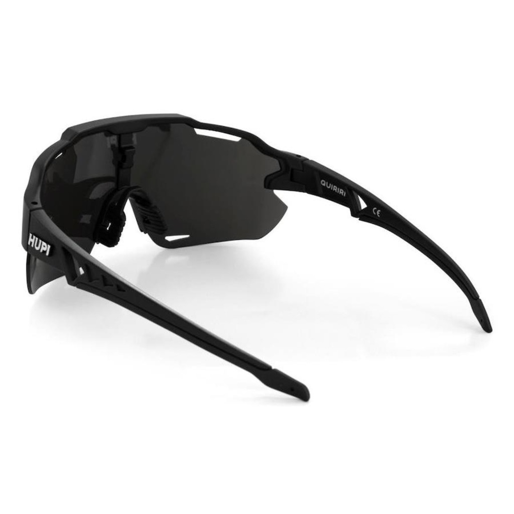 Imagem 3 do produto Óculos de Sol Esportivo Ciclismo HUPI Quiriri Preto Lente Prata Espelhado Proteção UV - Unissex