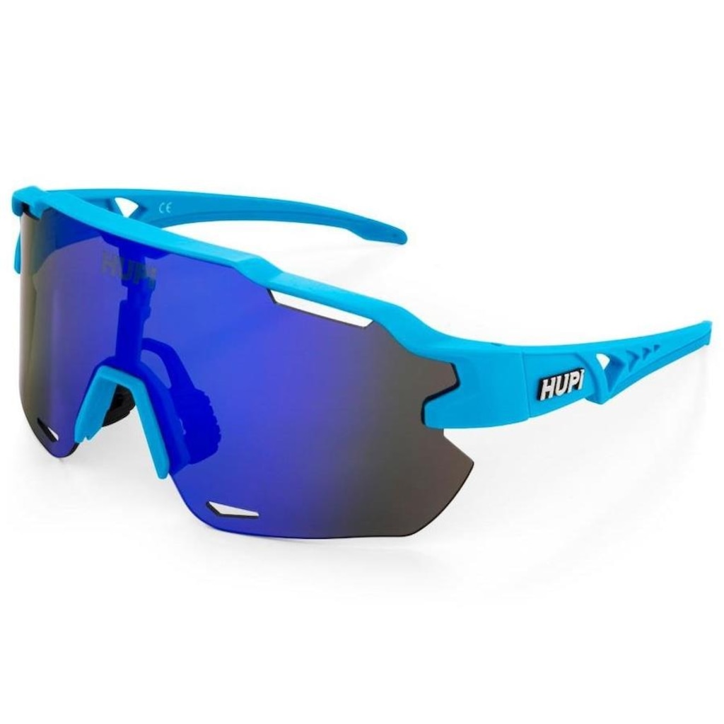 Óculos de Sol Esportivo Ciclismo HUPI Quiriri Azul Lente Azul Espelhado Proteção UV - Unissex