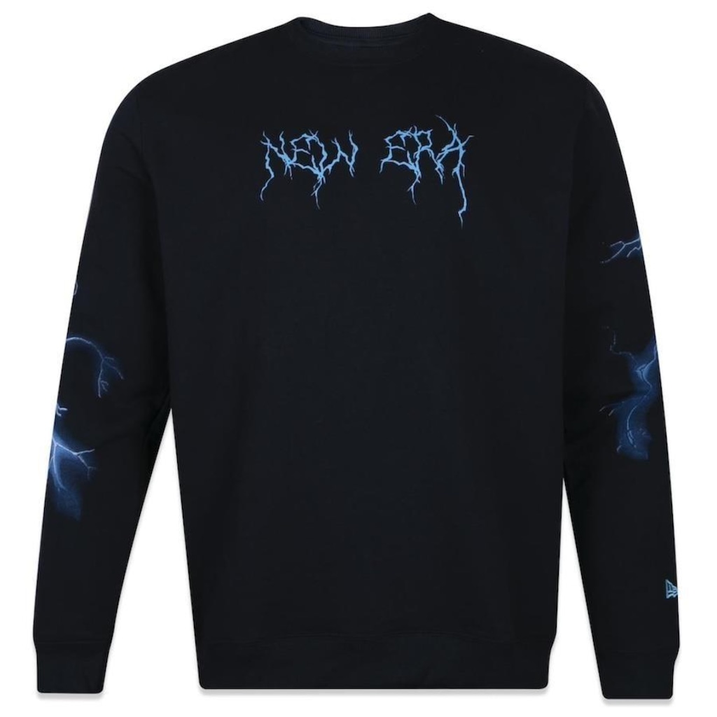 Blusão de Moletom New Era Upside Down Dark Lightning - Masculino - Foto 1