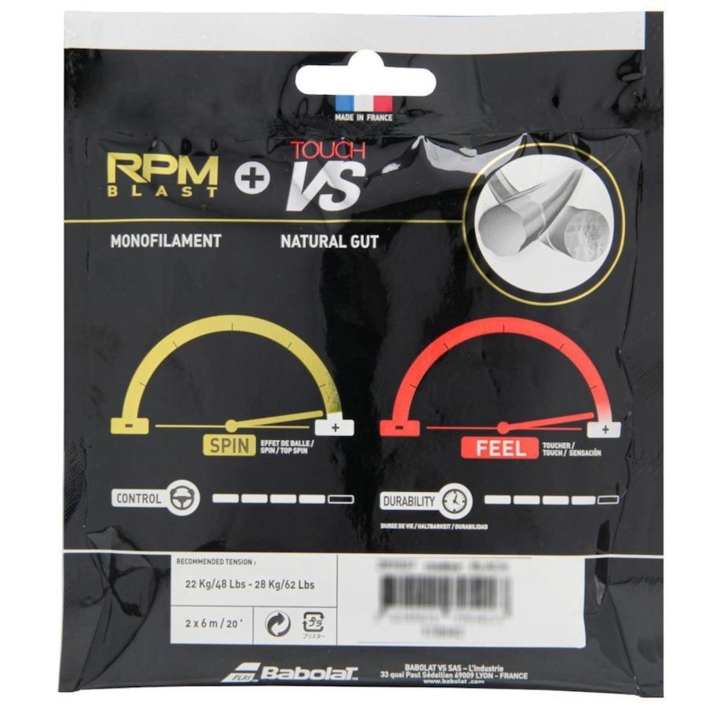 Imagem 3 do produto Corda de Raquete Babolat Hybrid Set Individual