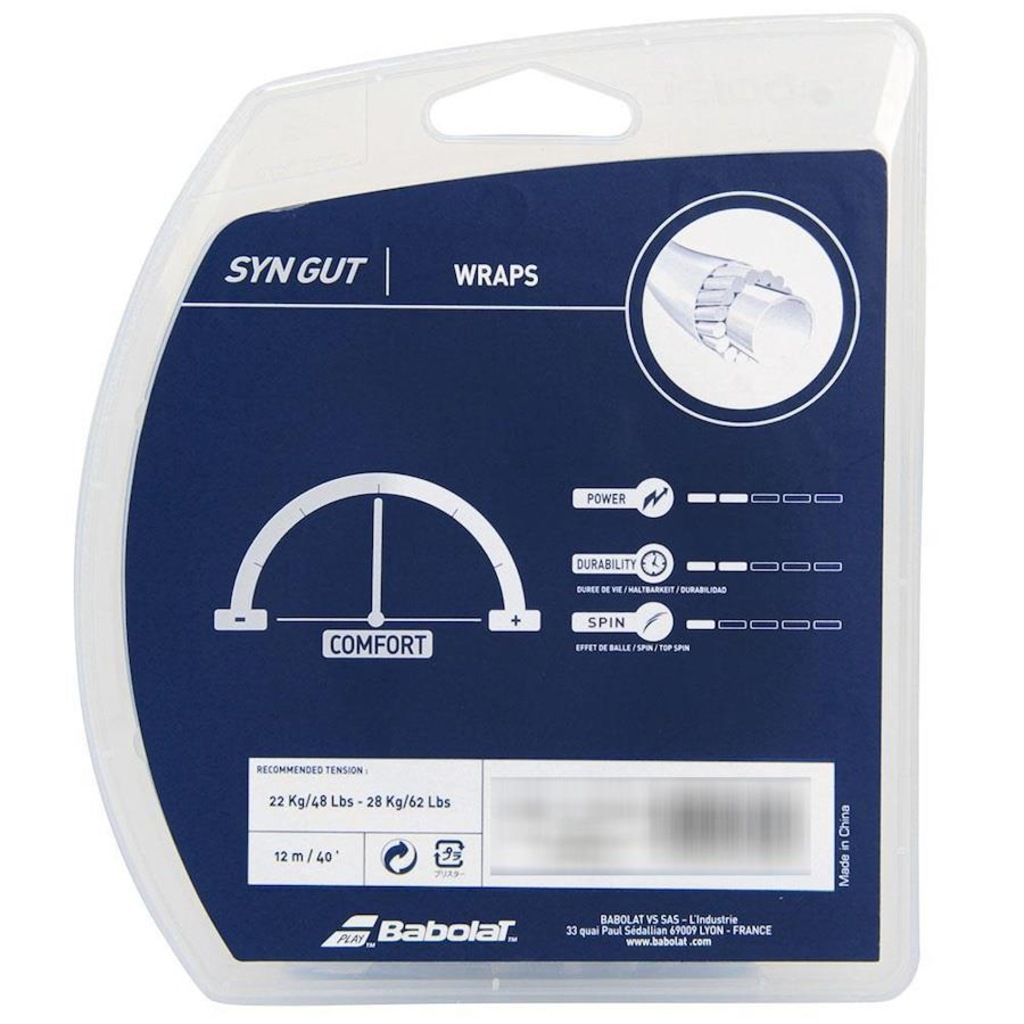 Imagem 3 do produto Corda Babolat Synthetic Gut Universal Set Individual - 16L 1.30mm