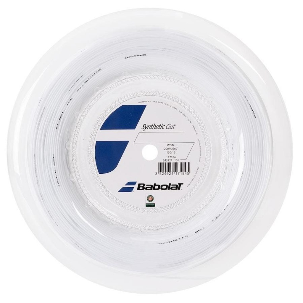 Corda Babolat Synthetic Gut Rolo com 200 metros - 16L 1.30mm