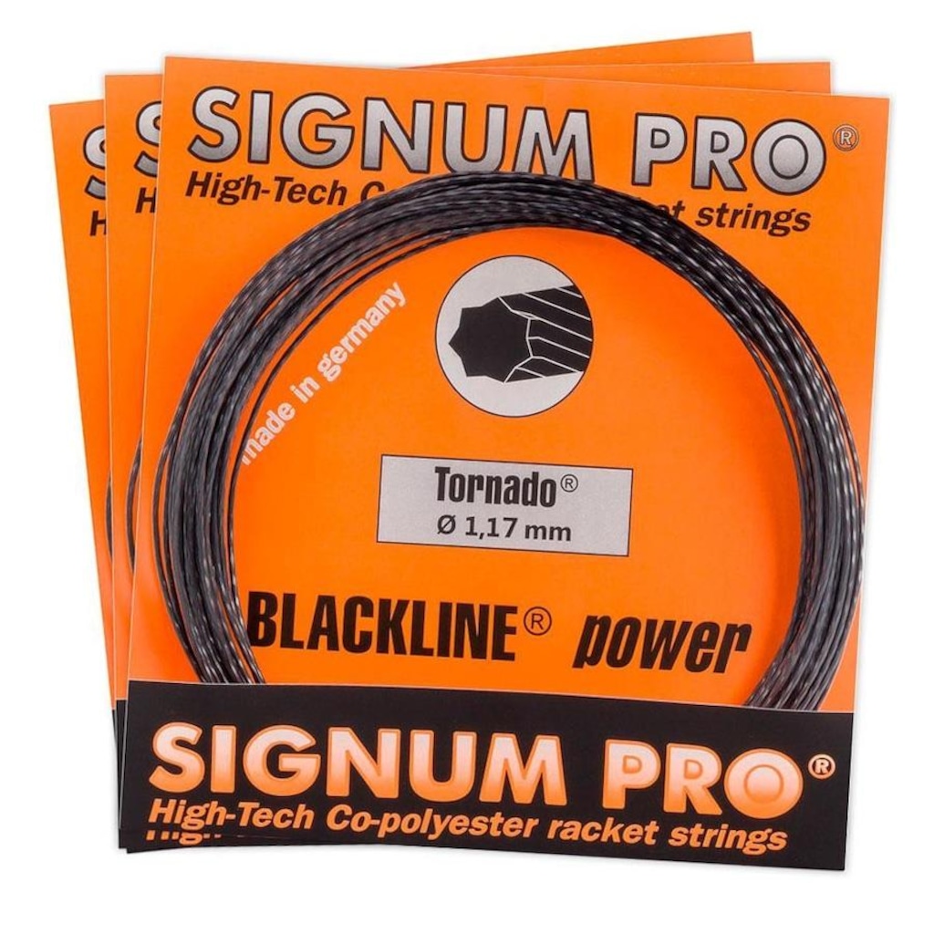 Corda Signum Pro Tornado 1.17mm Preta - Set Individual - Pack com 03 unidades