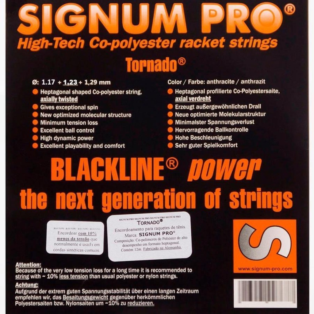 Imagem 3 do produto Corda Signum Pro Tornado 1.23mm Preta - Set Individual - Pack com 03 unidades