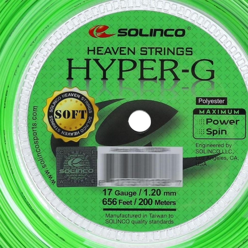 Imagem 2 do produto Corda Solinco Hyper G Soft Rolo com 200 Metros - 17 1.20mm