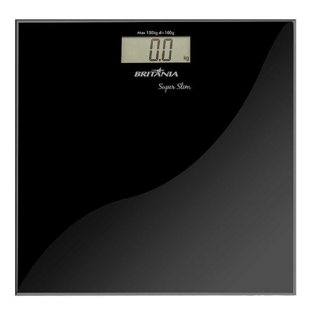 Balança Britânia Super Slim Display Digital Até 150Kg Preto - Foto 1