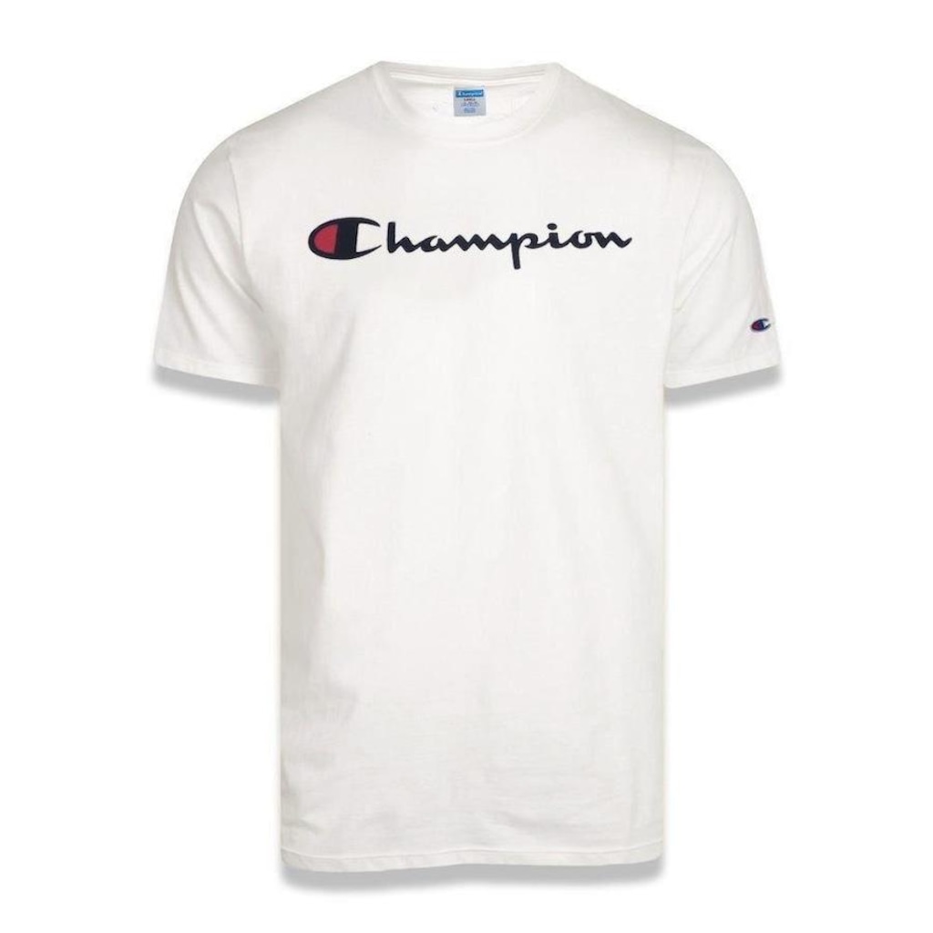 Camiseta Champion Manga Curta Malhão Script Patch - Masculina