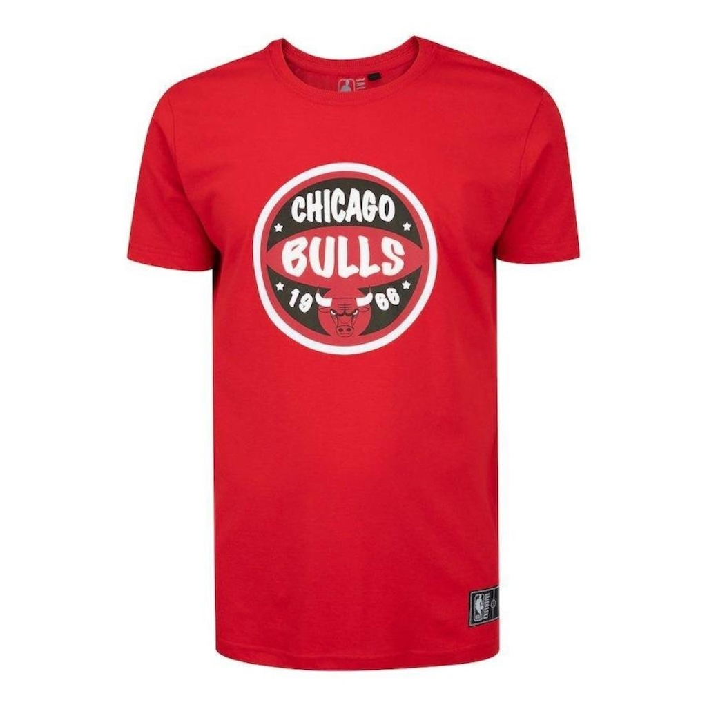 Camiseta NBA Chicago Bulls Ball Logo Estampada - Masculina