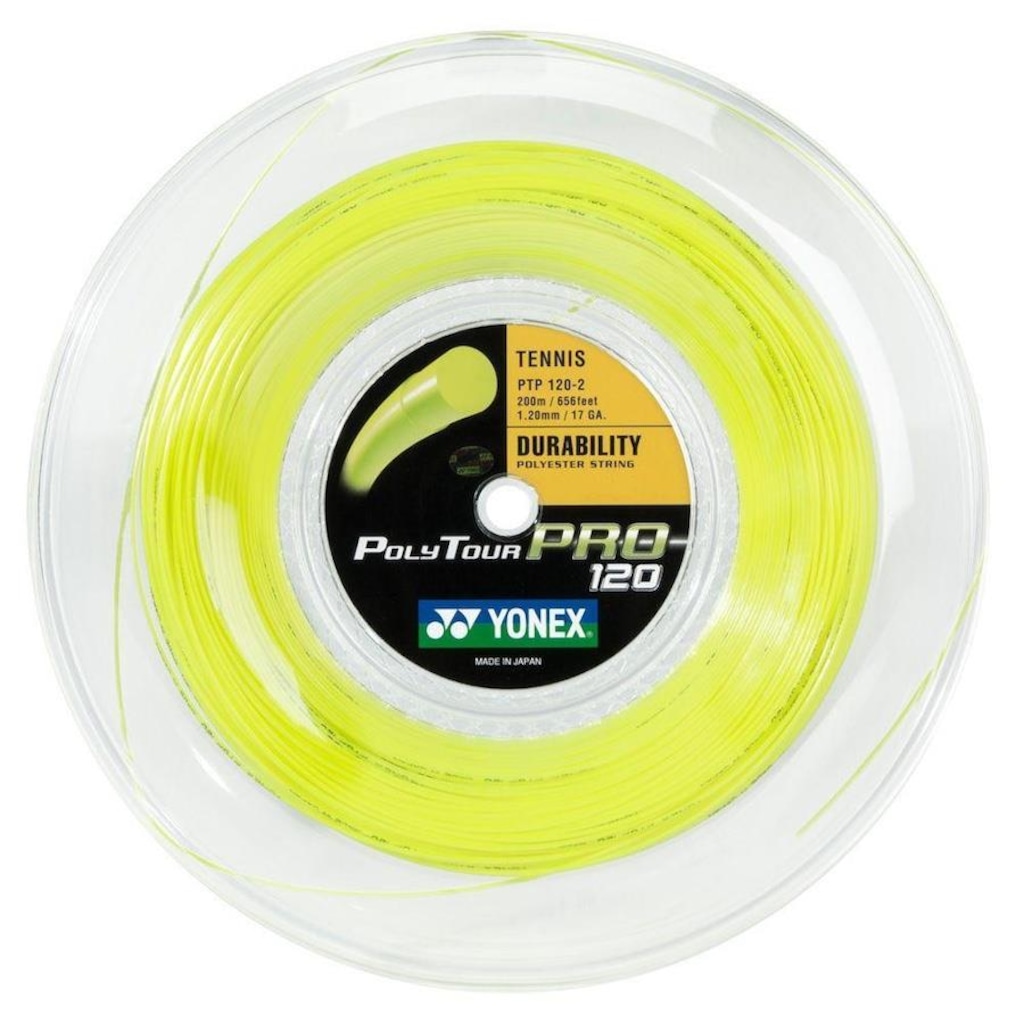 Corda para Raquete de Tênis Yonex Polytour Pro 17L 1.20 - 200 metros