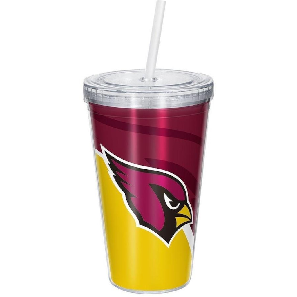 Copo Com Canudo Luxo NFL Arizona Cardinals