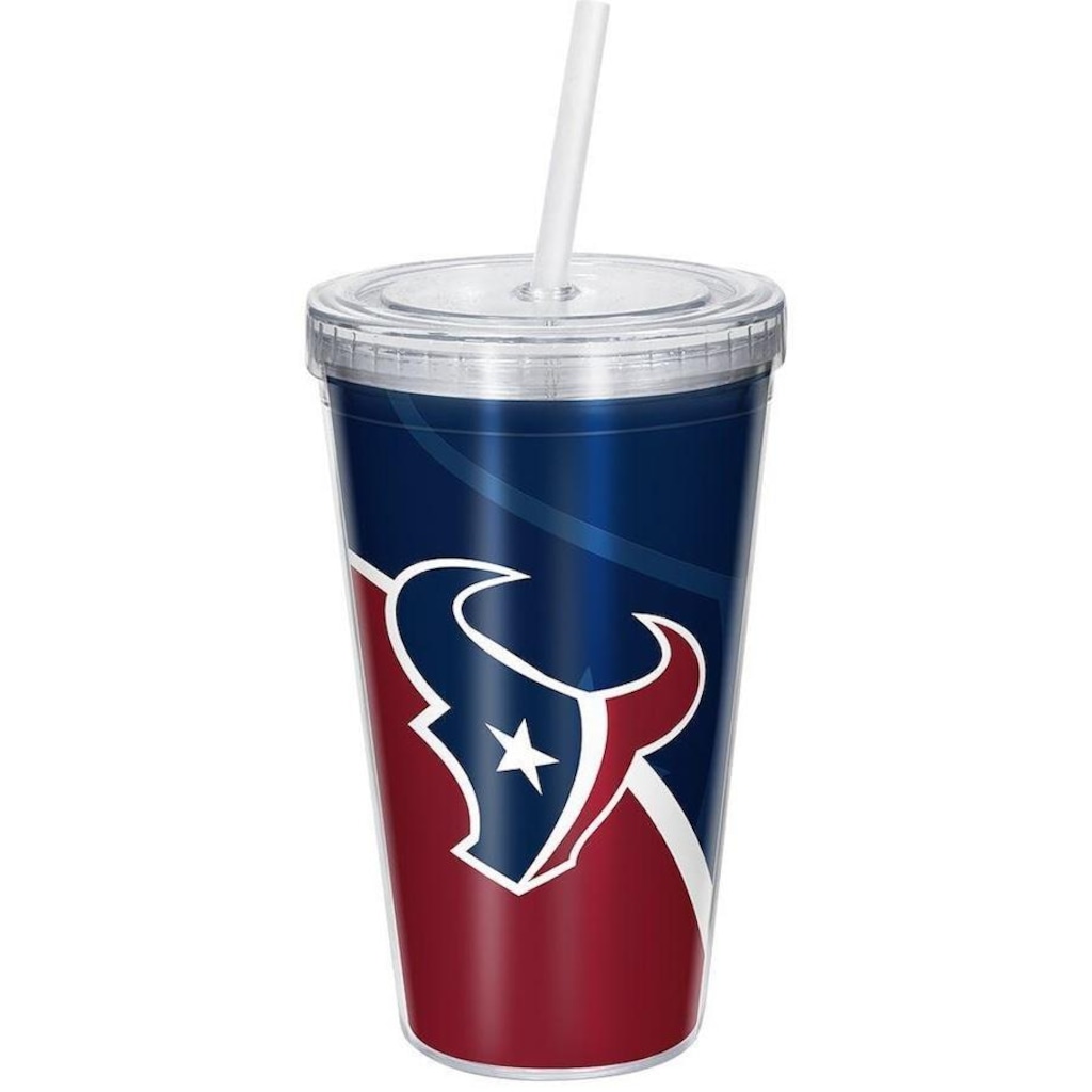 Copo Com Canudo Luxo NFL Houston Texans