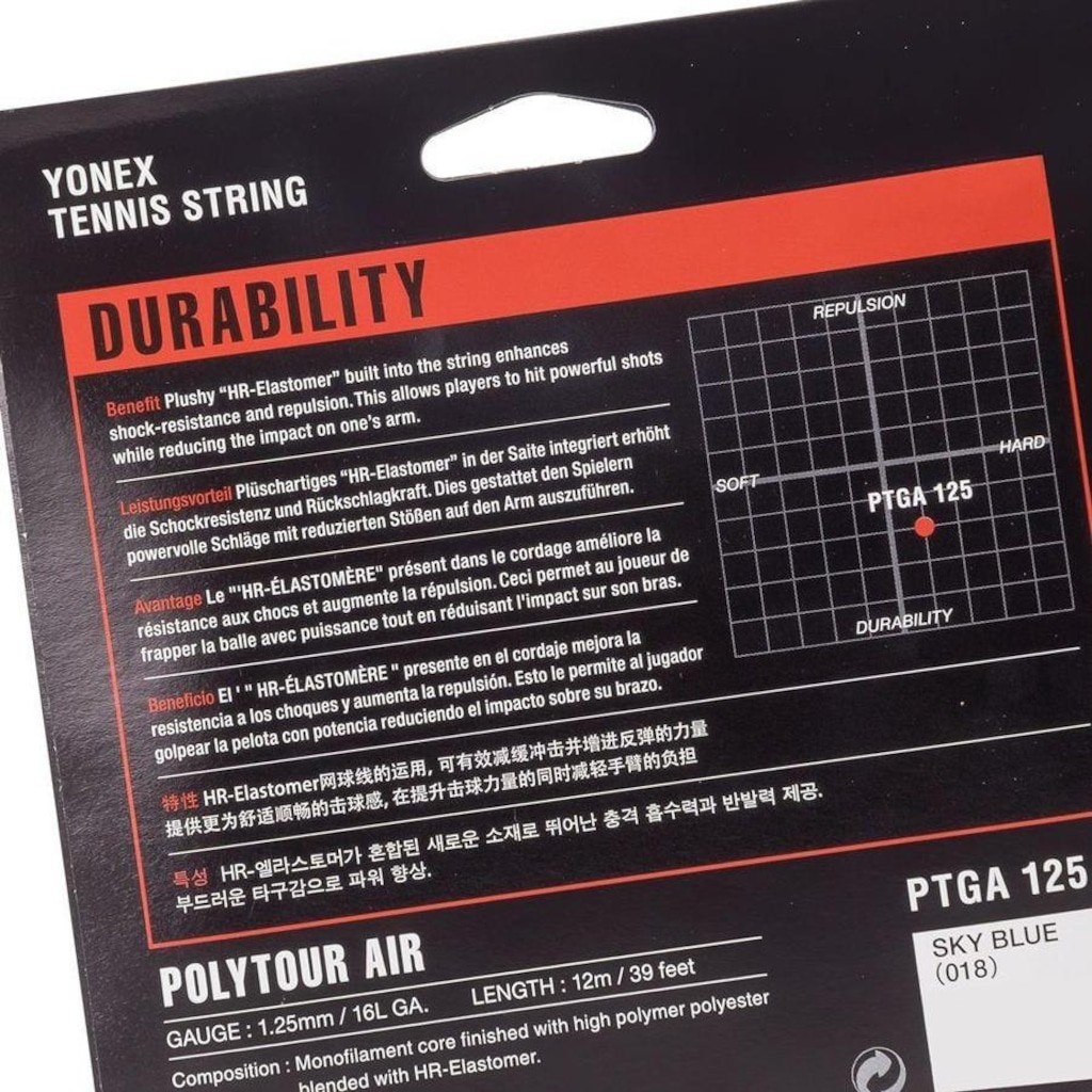 Imagem 4 do produto Corda Yonex Poly Tour Air 16L 1.25Mm - Set Individual