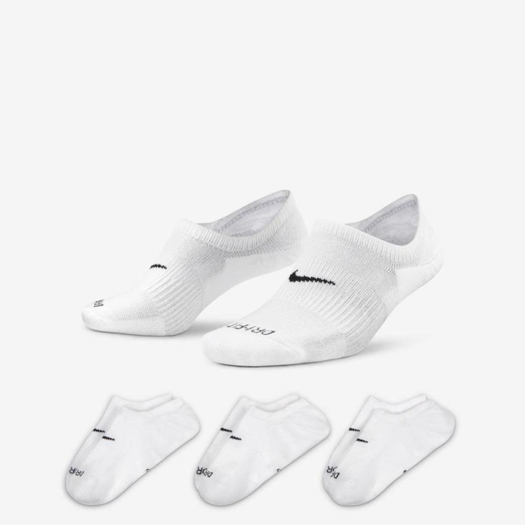 Kit de Meias Sapatilha Nike Everyday Plus Cushioned - Adulto