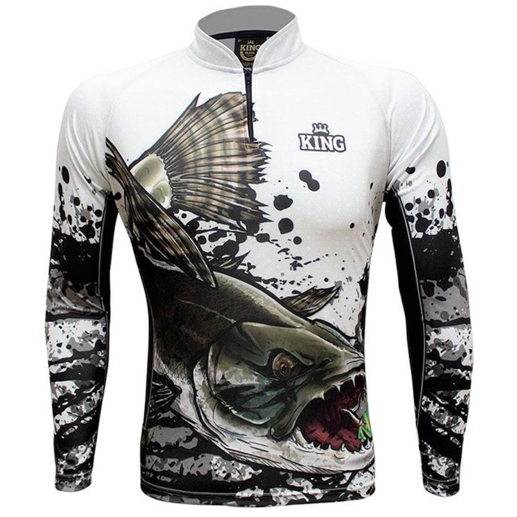 Camiseta de Pesca King Brasil Traira Proteção Solar UV50+ - Masculina