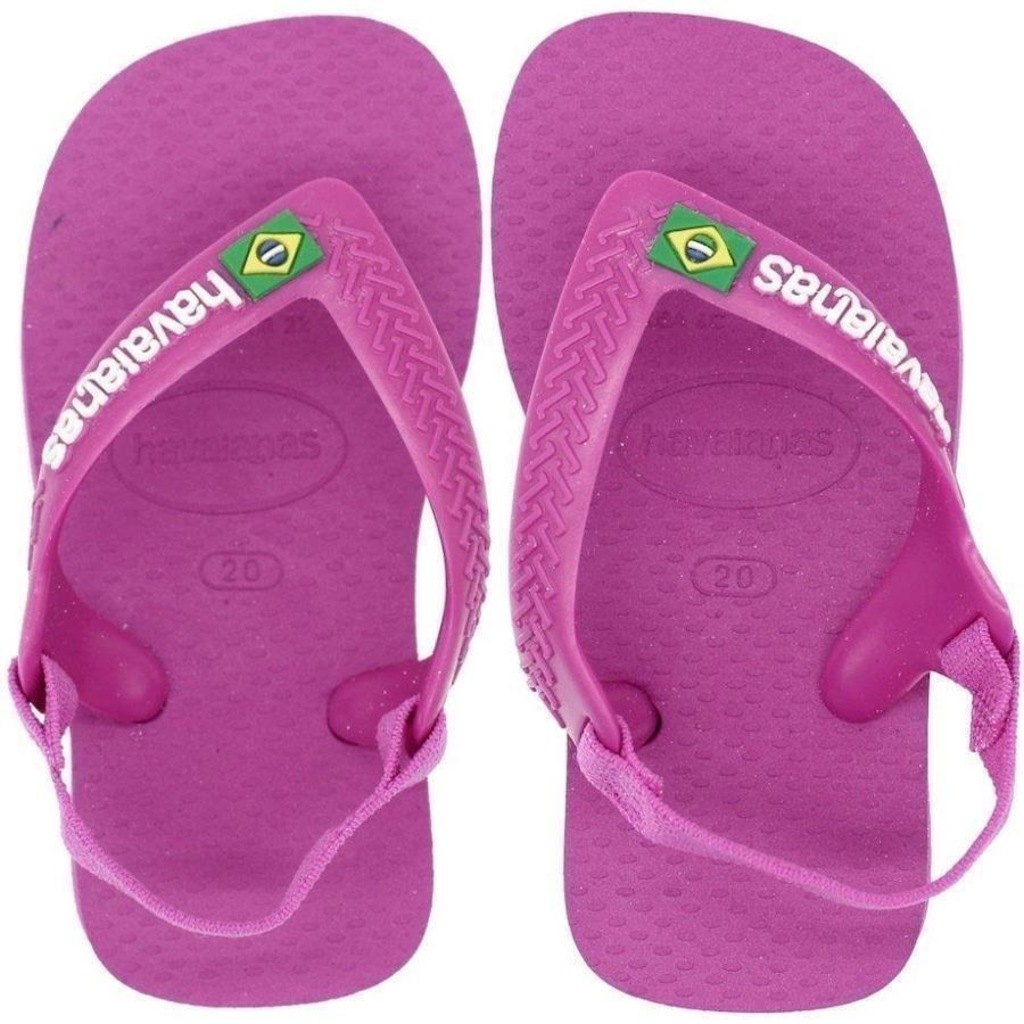 Chinelo Baby Havaianas Logo Brasil Papete - Infantil - Foto 1