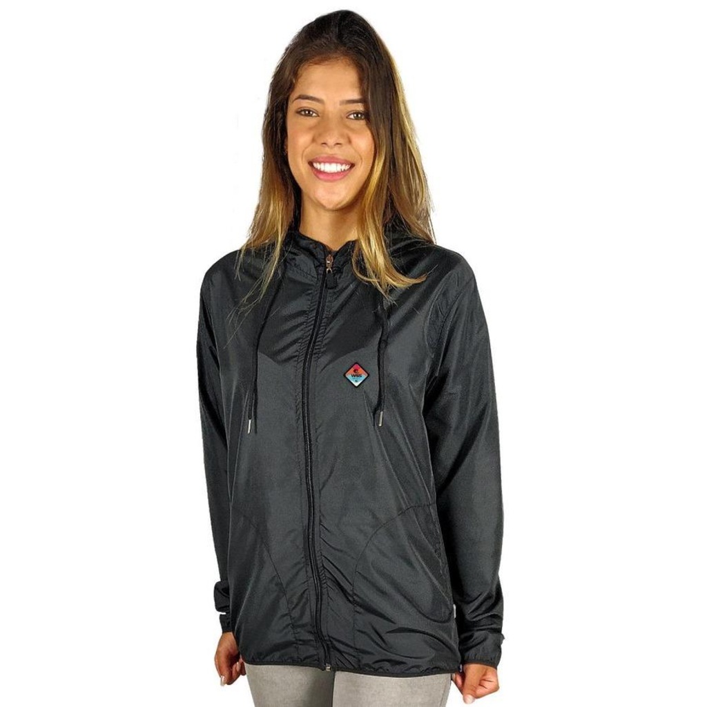 Jaqueta Corta Vento Web Surf Shop Diamond Colors Light WSS Plus Size - Feminina - Foto 1