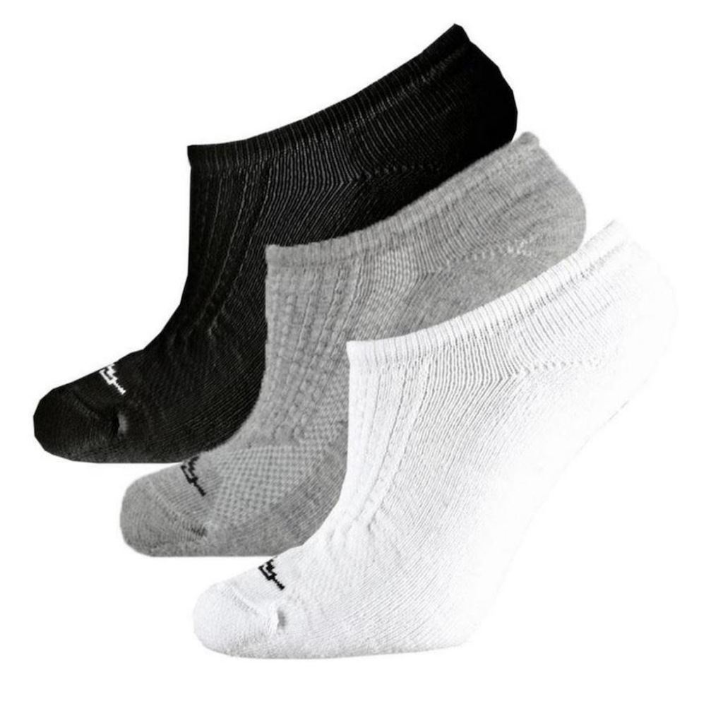 Kit de Meias Invisível Penalty Esportiva - Adulto - 3 Pares - Foto 1