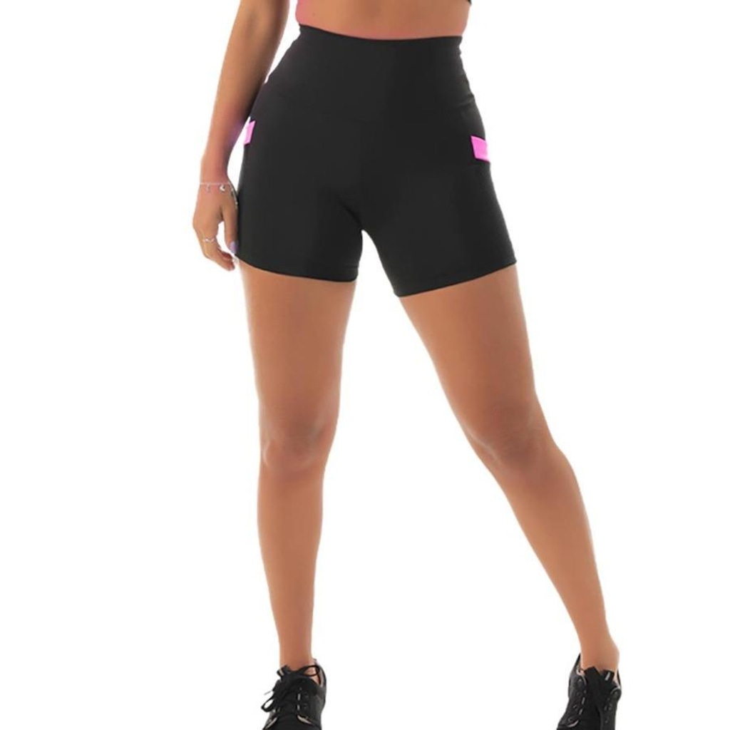 Short Fristyle Fitness Com Bolso Academia - Feminino