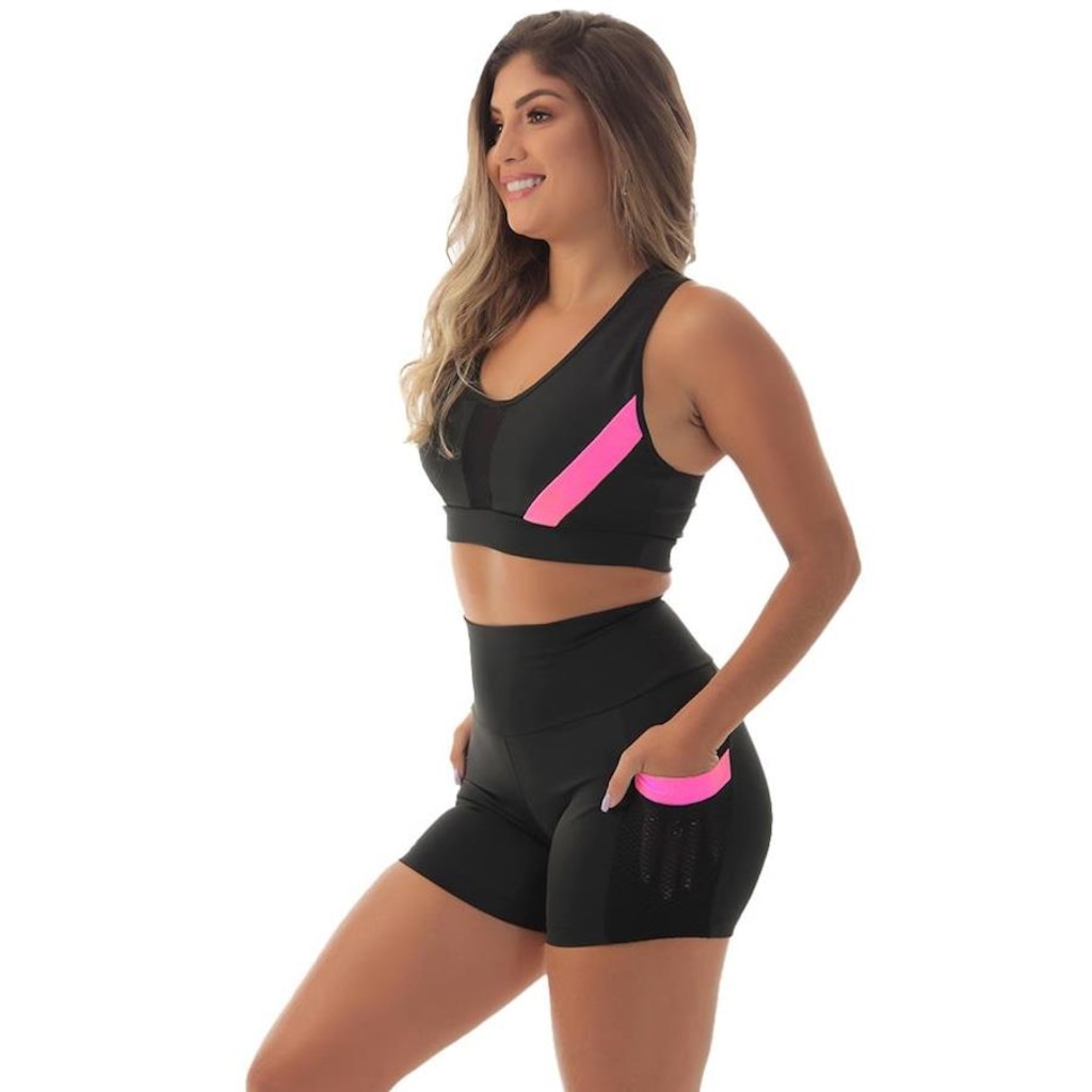 Imagem 2 do produto Conjunto Fristyle Fitness Short e Top Academia - Feminino