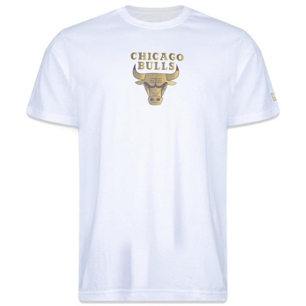 Camiseta New Era Gold Chicago Bulls China Vibes - Masculino - Foto 1