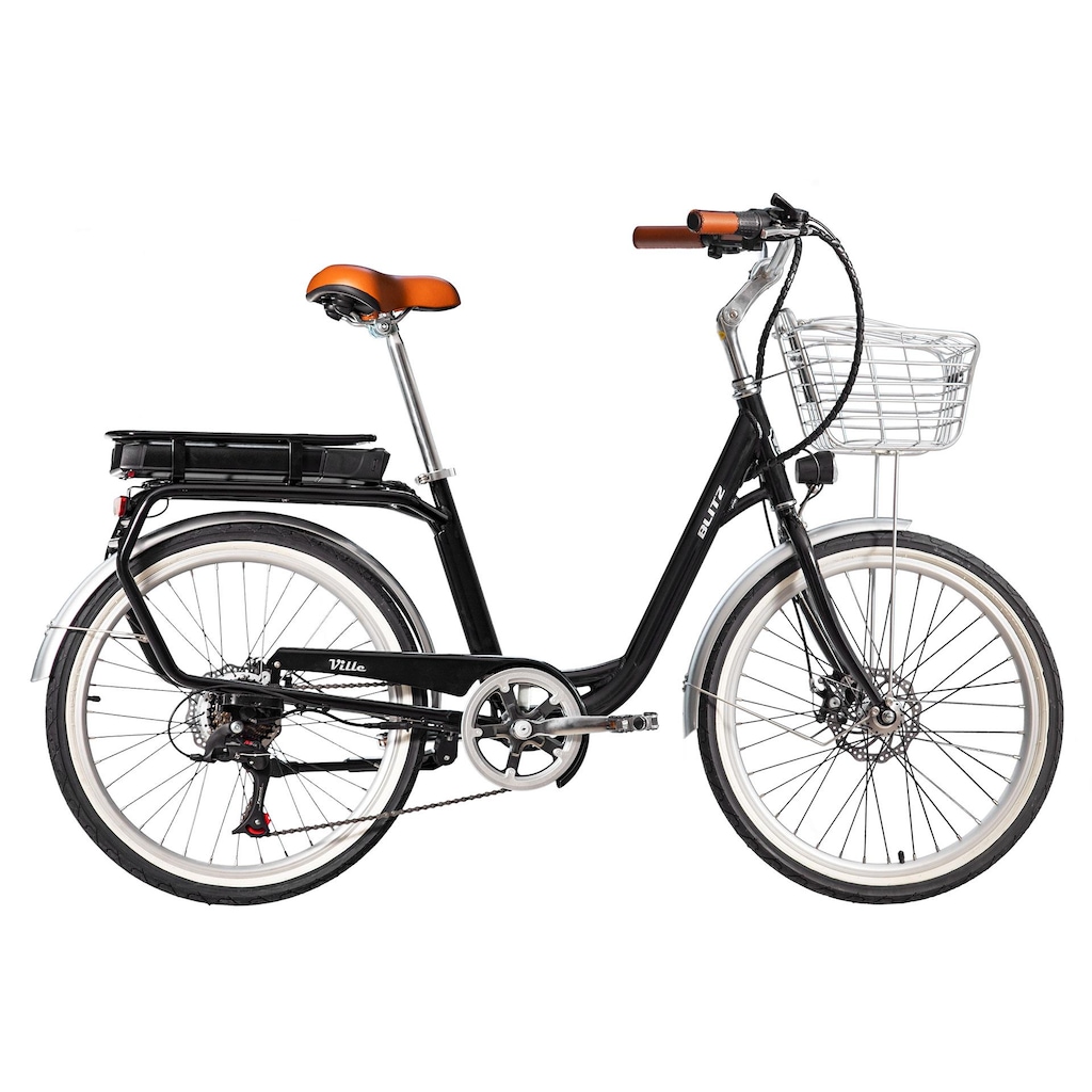 Bicicleta Elétrica Blitz Ville - Aro 24 - Motor 350 W - Freio a Disco - Shimano 7 V - Foto 1