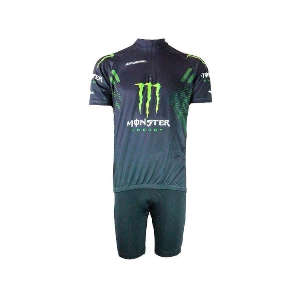 Camiseta Monster Energy + Bermuda - Masculina - Foto 1