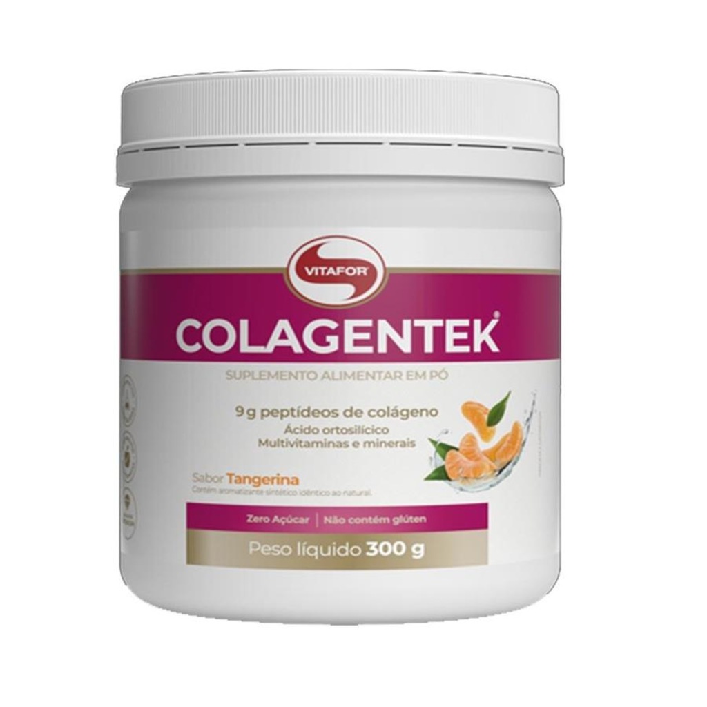Colagentek Vitafor Pote - Tangerina - 300g - Foto 1