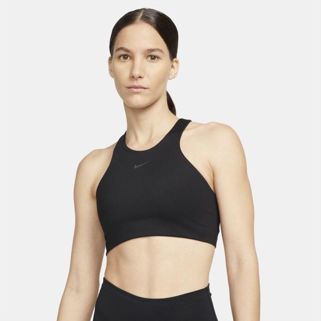Top Fitness Nike Yoga Dri-Fit Swoosh - Feminino - Foto 1