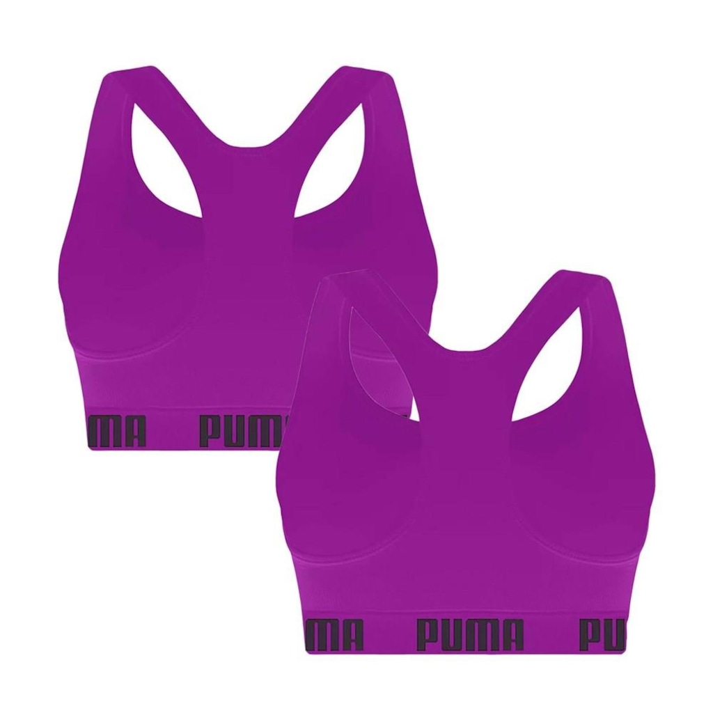 Imagem 2 do produto Kit Top Puma Nadador Sem Costura - Feminino - 2 Unidades