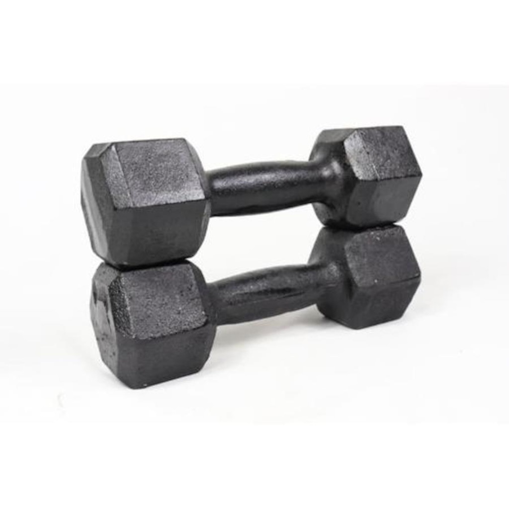 Imagem 2 do produto Halter Sextavado Pintado Iniciativa Fitness 8Kg - Par