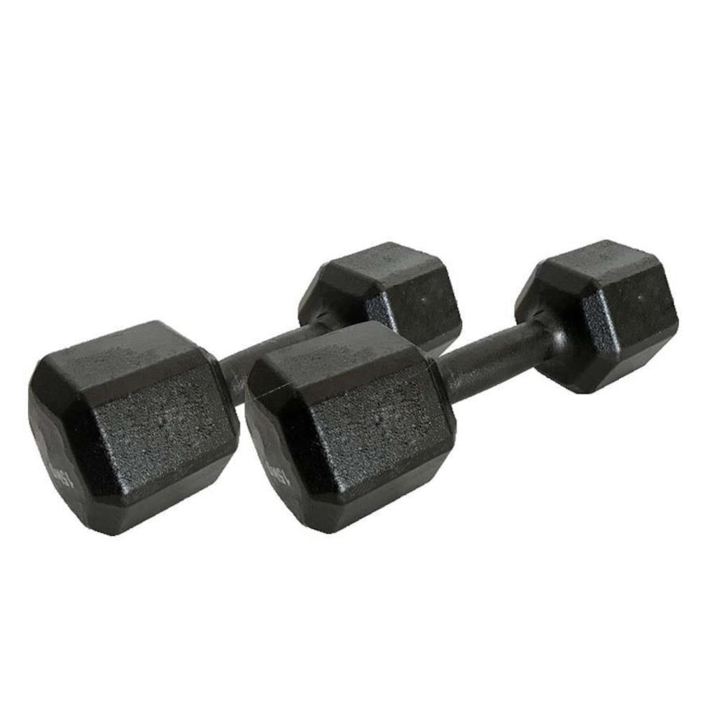Imagem 5 do produto Halter Sextavado Pintado Iniciativa Fitness 8Kg - Par