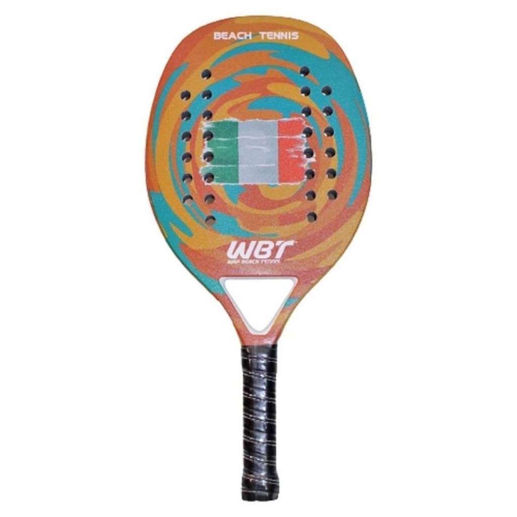 Raquete Beach Tennis Wbt Italian 50% Carbono 50% Fibra de Vidro Tenis de Praia - Foto 1
