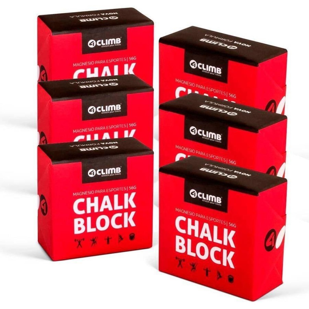 Kit de Carbonato de Magnésio Chalk Block 4Climb - 56g - 6 Unidades