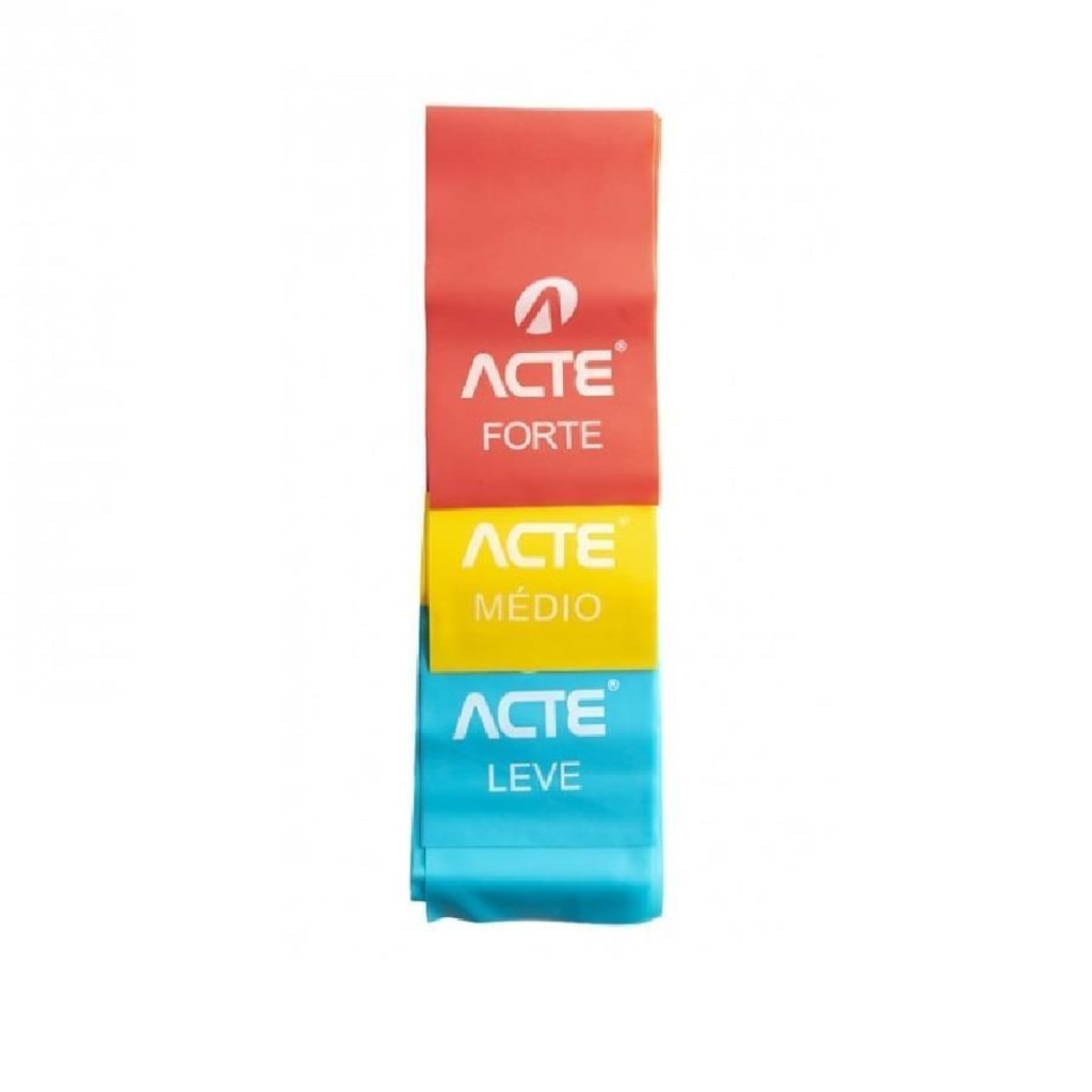 Kit de Faixas Elásticas Acte Sports T13 Latex Band - Tensões Facil, Médio e Difícil - Foto 2