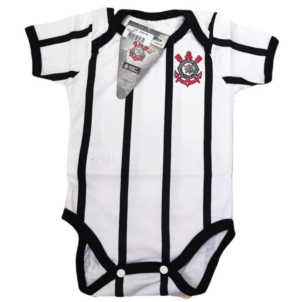 Body do Corinthians Jogo Bebê Oficial Revedor - Infantil - Foto 1
