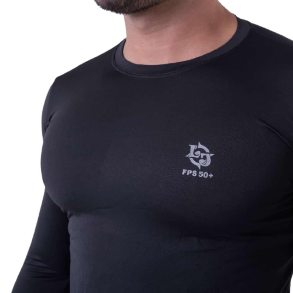 Imagem 2 do produto Camisa UV LJ Camisas UV Proteção Solar UV50 + ICE Camiseta Térmica Manga longa Segunda Pele - Unisse