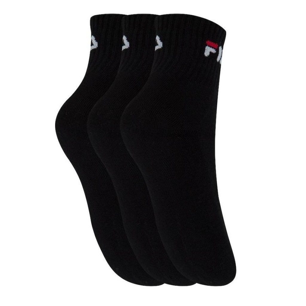 Kit Meia Cano Médio Fila Tripack - 34-38 - Adulto