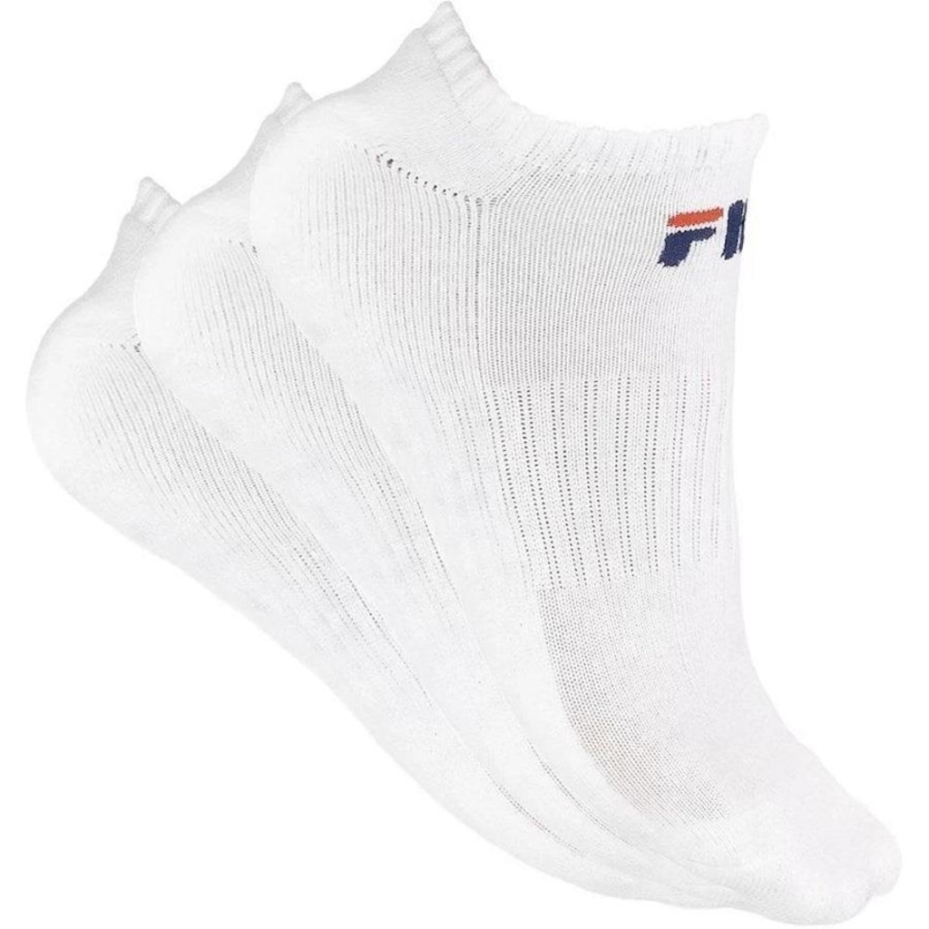 Kit de Meias Invisível Fila Tripack com 3 Pares - 39 a 42 - Adulto