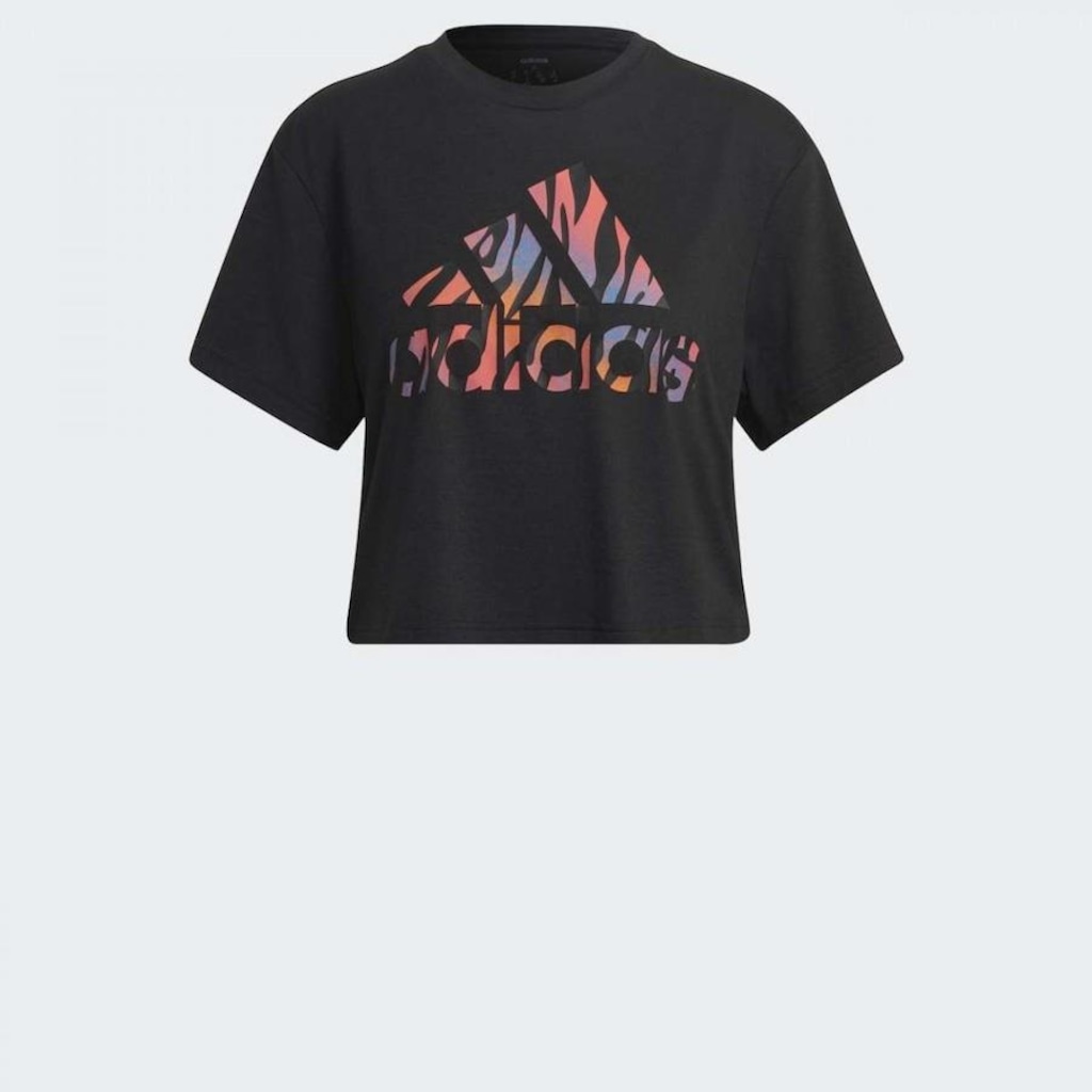 Camiseta adidas AEROREADY Designed To Move Tiger Print - Feminina - Foto 1