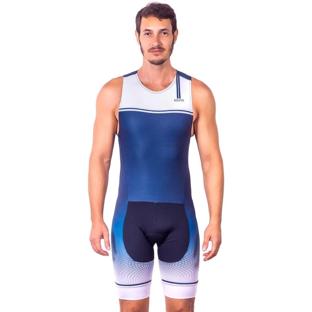 Macaquinho Kauna sem Mangas Triathlon Elite Smooth Proteção UV50+ - Masculino