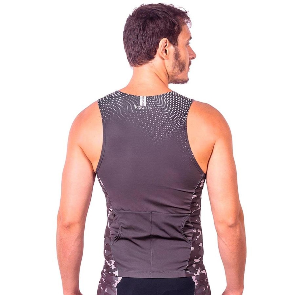 Imagem 2 do produto Camisa Kauna sem Mangas Triathlon Elite Camuflado Proteção UV50+ - Masculina