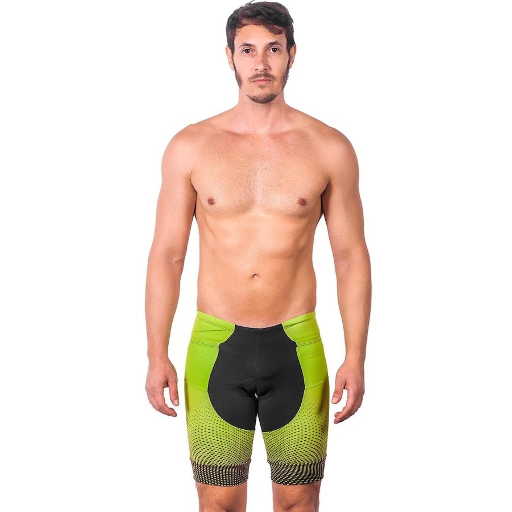 Bermuda de Triathlon Kauna Elite Fluor Power Proteção UV50+ - Masculina