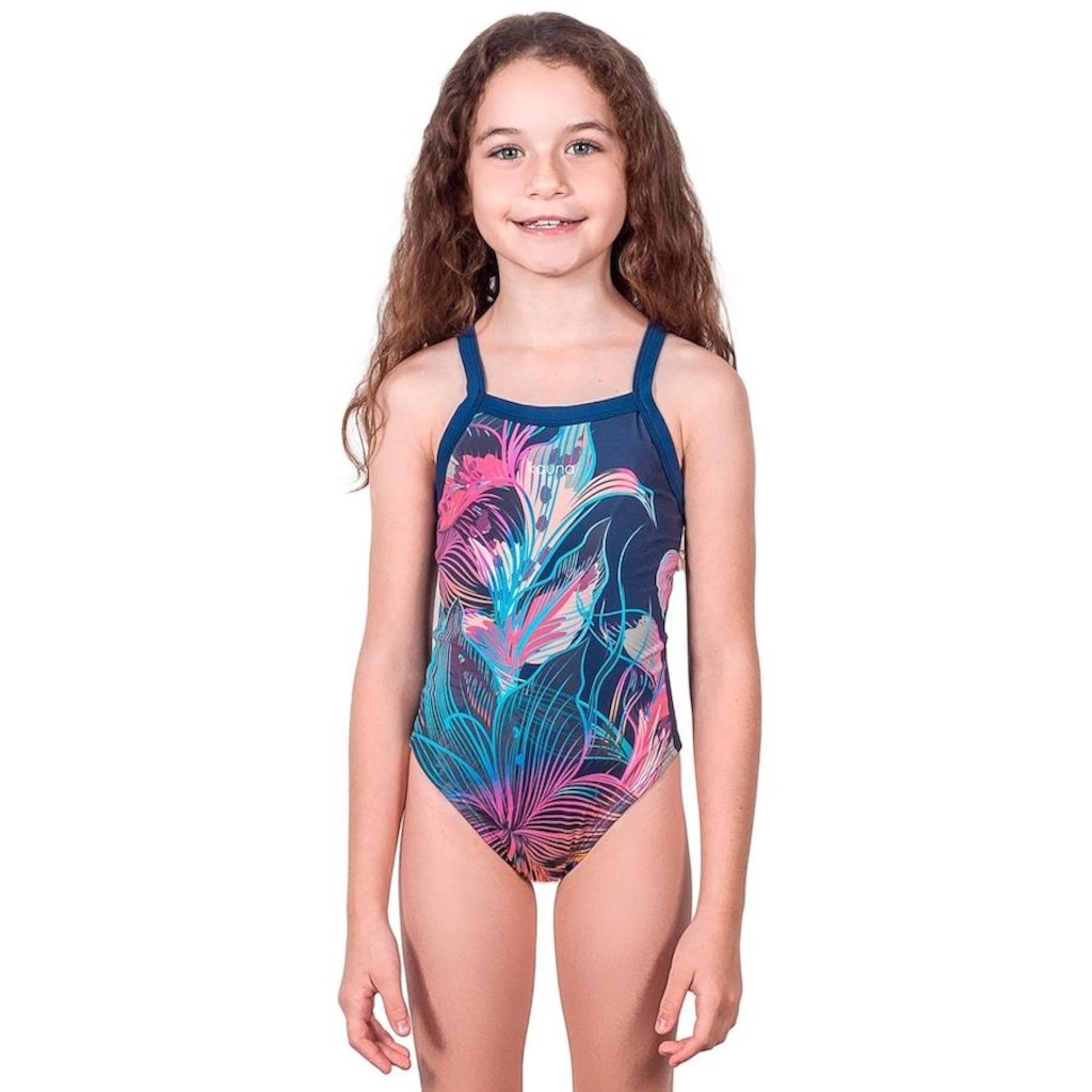 Maiô Kauna Flower Proteção UV50+ - Infantil