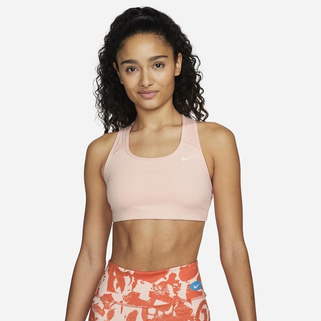Top Fitness Nike Swoosh - Feminino - Foto 1